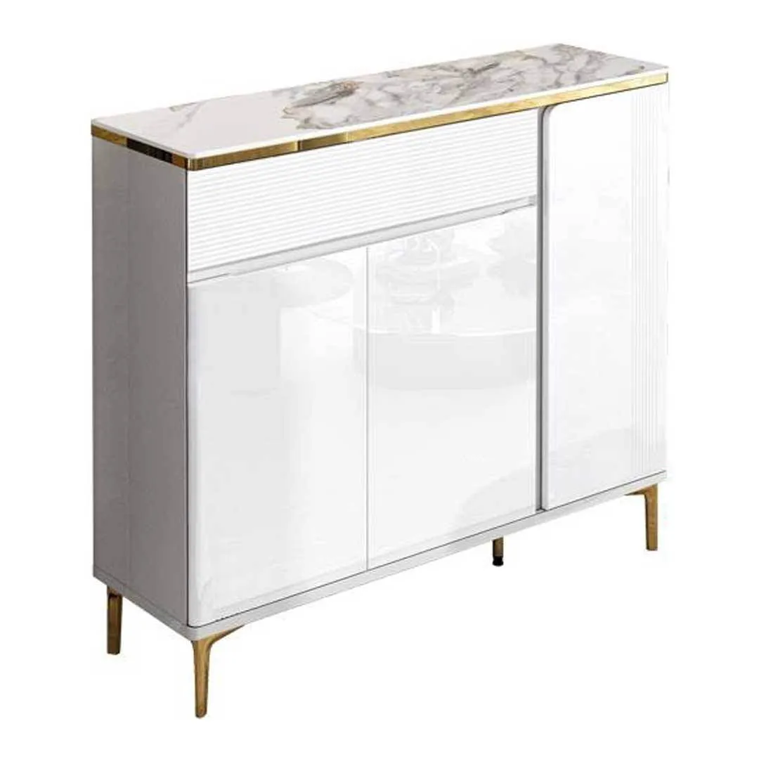 Albus 3 Doors Shoes Cabinet with Sintered Stone Top