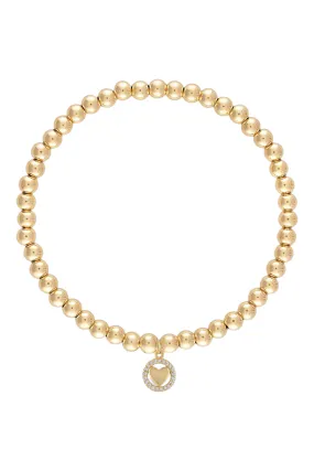 Alexa Leigh Open Heart Bracelet in Yellow Gold