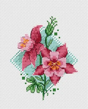 Aquilegia - PDF Cross Stitch Pattern