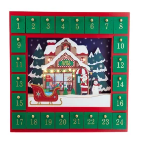 Battery Operated Santa Toy Shop Advent Calendar