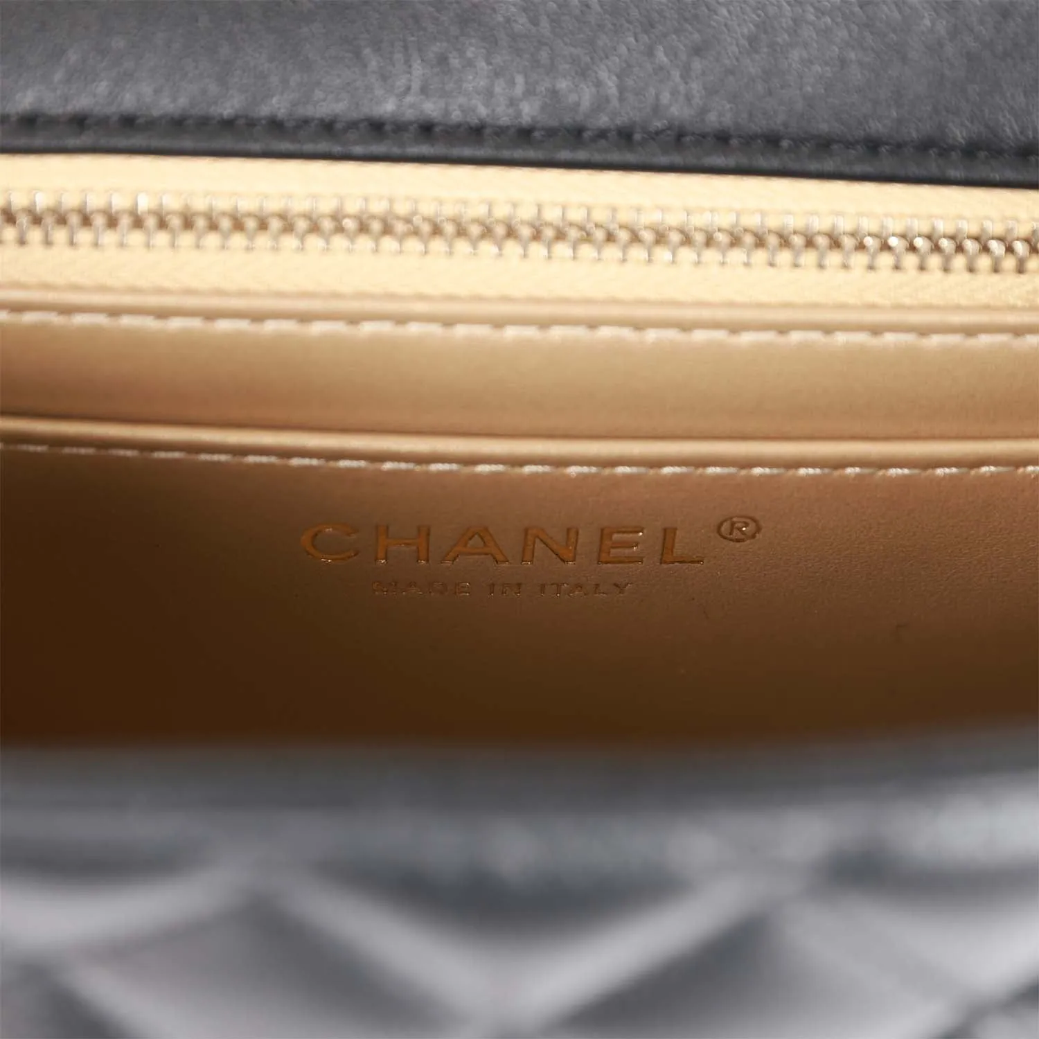 Chanel Pearl Crush Mini Square Flap Bag Black Lambskin Light Gold Hardware