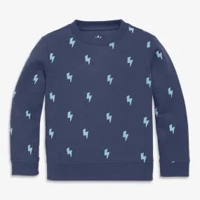 Cozy fleece sweatshirt in mini bolts