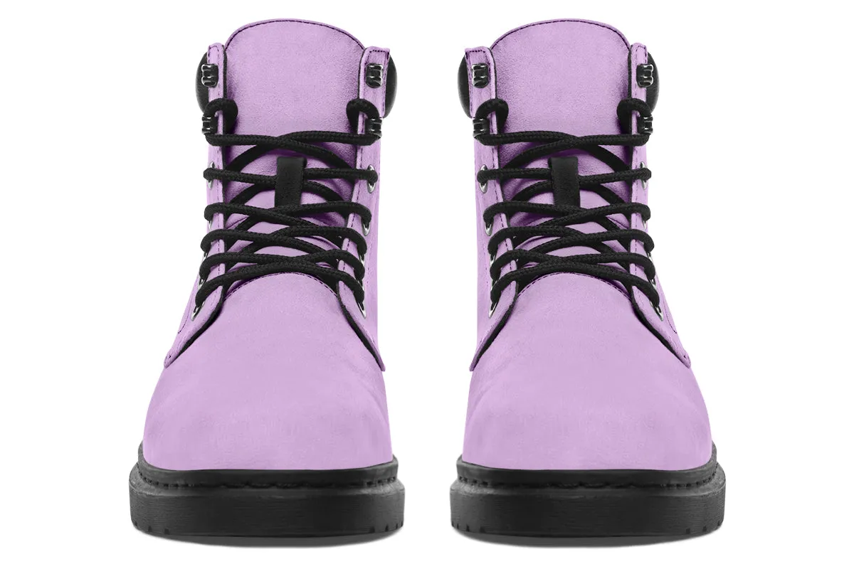 Digital Lavender Classic Boots - High Quality Micro-Suede Weatherproof Vegan Shoes with Stitched on Soles