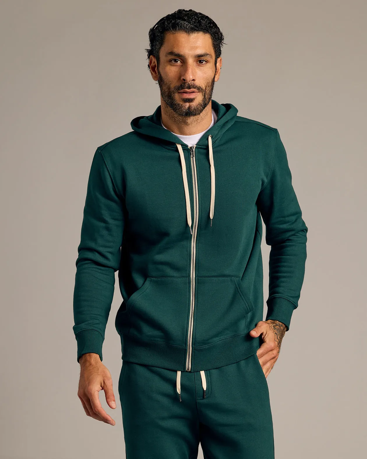 Emerald and Fiord Full Zip Fleece Hoodie 2-Pack