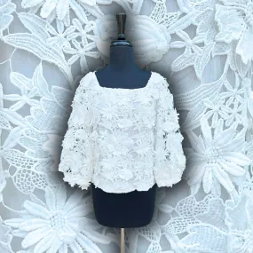 Floral Applique Lace Top