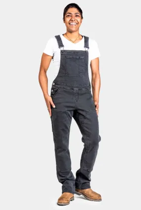 Freshley Overalls in Black Stretch Thermal Denim