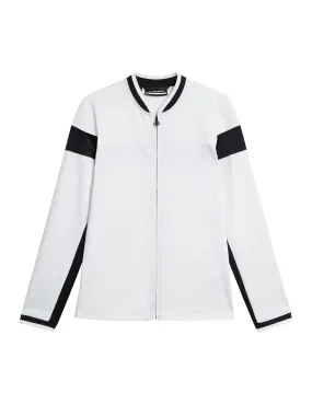 Helene Zip Midlayer / White