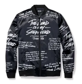 Psalm 23 Bomber Jacket - Satin Black