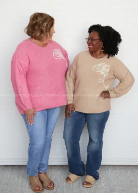 Romantic Intrigue Sweater - Pink